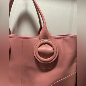 Anthropologie “Nest” pink leather bag circa 2004 like new